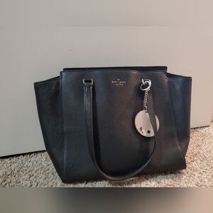 Black Kate Spade Bag With Kate Spade Bag Charm
